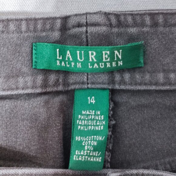 Lauren Ralph Lauren Jeans straight leg women's sz 14 grey colour everyday casual - Picture 5 of 13